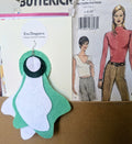 Single statement felt earrings in white, green and turquoise